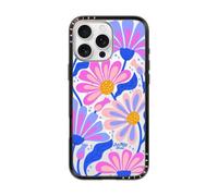 CASETiFY Funda compacta para iPhone 16 Pro Max [delgada y elegante/compatible con Magsafe / 4 pies de protección contra caídas de grado militar 2 veces] - Margarita mística - Negro transparente