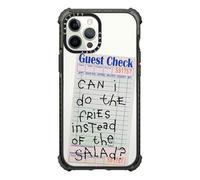 Casetify Funda Ultra Impact para iPhone 12 Pro Max - The Fries Instead of Salad Case by Laundry Room Studios - Negro transparente