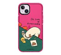 CASETiFY SSEBONG - Funda de impacto para iPhone 14 Plus - Estoy harto de todo - Bubblegum Re/CASETiFY