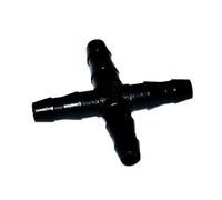 Casetlong Divisor de Agua Cruzado de 4 vías for Manguera de jardín, Conector de riego de Doble vía con púas, 200 Unidades