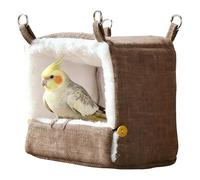 Casetta Per - Caseta para loros de algodón | Suministros para mascotas gruesas de peluche invernal para tortolitos Conure hámster cacatúa pinzón casa balcón jardín patio este