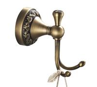 CASEWIND gancho de toalla antiguo, perchero de latón, perchero, toallero rústico retro con perforación, montaje en pared estilo rústico nostalgia de la ducha