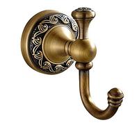 CASEWIND ganchos de pared de latón retro, ganchos para toallas, ganchos para ropa, antiguos, toalleros, montaje en pared vintage, nostalgia con perforación para cocina