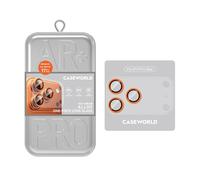 CASEWORLD Protector de Cámara para iPhone 17 Pro Max - Aleación One Piece Naranja, Protección Completa y Ajuste Preciso