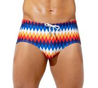 Casey Kevin Bañador Hombre Slip de Natación Estampado Bañadores Hombre Secado Rápido para Vacaciones, Playa, Piscina, Deportes Acuáticos, XXL