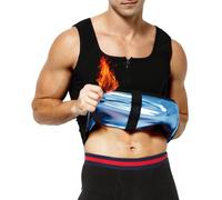 Casey Kevin Camiseta Chaleco Sauna Deportivo Hombre Fajas Reductoras Adelgazantes Compresion de Sudoración para Fitness