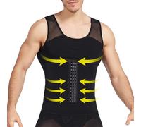 Casey Kevin Camiseta Reductora Compresión Hombre sin Mangas Adelgazante Fajas Moldeadora Elástica Deportiva Chaleco