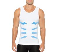 Casey Kevin Chaleco de Compresión Hombre Faja Reductora Camiseta Men's Body Shaper Adelgazante Camisa Moldeadora Chaleco