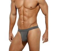 Casey Kevin Hombre Tanga String Sexy Mesh Ropa Interior Transpirables T-Back Gay Thong,Gris,S