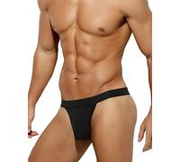 Casey Kevin Hombre Tanga String Sexy Mesh Ropa Interior Transpirables T-Back Gay Thong,Negro,S