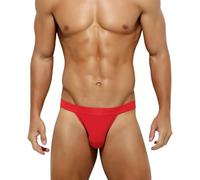 Casey Kevin Hombre Tanga String Sexy Mesh Ropa Interior Transpirables T-Back Gay Thong,Rojo,L