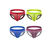 Casey Kevin Jockstrap para Hombre - 4 Piezas, Suspensorio Tanga Slips Ropa Interior Thong Deportivo Calzoncillos Transpirable