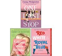 Casey McQuiston 3 Books Collection Set (One Last Stop, Red, White & Royal Blue, I Kissed Shara Wheeler)