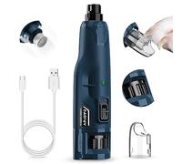 Casfuy Lima de uñas para Perros silencioso - (45 dB) Cortador de uñas Eléctrico Recargable para Mascotas 6 velocidades con 2 Luces LED, cortauñas eléctrico Recargable de 3 Puertos con Tapa Antipolvo