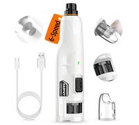 Casfuy Lima de uñas para Perros silencioso - (45 dB) Cortador de uñas Eléctrico Recargable para Mascotas 6 velocidades con 2 Luces LED, cortauñas eléctrico Recargable de 3 Puertos con Tapa Antipolvo