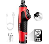 Casfuy Molinillo de uñas Inteligente para Perros de 6 velocidades, 50% más de Potencia, con 2 Luces LED, silencioso, Recargable, eléctrico, para Perros y Gatos Grandes, medianos y pequeños (Rojo)