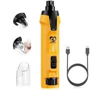 Casfuy Molinillo de uñas para Perros de 6 velocidades, 50% de Potencia potenciada, silencioso, con Luces LED duales y colector de Polvo, Motor de Cobre de 4,8 V, Herramienta eléctrica de Lima de uñas