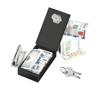 Cash Box -Money Saving Box | Cash Safety Boxs, Metal Small Money Lockbox For Winners Gambler, Home Room, Office Drawers, Bank,Business Trip, Travel Holidays