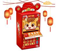 cash Envelope- 7.09 Inch Lunar New Year | cash Envelope Box - Large Red Packet Holder for Spring Festival Men Women Teens Family Friends Secure Money Storage Festive Gift Organizer