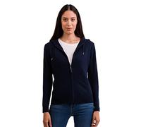 CASH-MERE.CH Hoodie | Sudadera con Capucha et Cremallera para Mujer 100% De Cachemira (Azul/Marino, XS)
