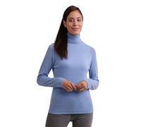 CASH-MERE.CH Jersey | Sudadera de Cuello Alto para Mujer 100% De Cachemira (Azul/Azul Claro, XS)
