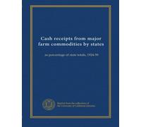 Cash receipts from major farm commodities by states: as percentage of state totals, 1924-59