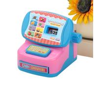 Cash Register Toy, Miniature Interactive, Realistic Collectible Pretend Play Calculator, Reusable Compact Learning Kit, Portable Playroom Accessory, for Students Boys Girls Preschoolers Home Classroom