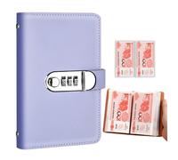 Cash Saving Money Book - 100 sobres Lock, Combination Notebook Organizer, Money Book for Budgeting, Financial Expense Recording, Kids Adults Home Apartment Dorm, Office School Travel Use