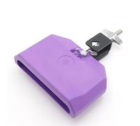 Cashbeat Bloque de percusión musical de plástico morado de 5 pulgadas, soporte de montaje ajustable, instrumento de tambor latino compatible con varios géneros musicales, mejorando el ritmo de la