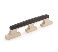 CashBeat Puente de banjo de 6 cuerdas, puente de ébano y arce premium para banjolele, reemplazo de piezas de banjo de ajuste universal, resonancia acústica mejorada, paquete de 1