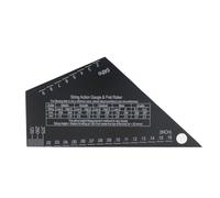 CashBeat Regla de calibre de acción de cuerda de guitarra, acero inoxidable de 1 mm de grosor, marcas de precisión, herramienta de balancín de trastes para luthiers, identifica trastes desiguales