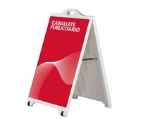 CASHDISPLAY Caballete Publicitario de Acera, Soporte Plegable de Exterior con Asa y Ruedas, Expositor para Carteles y Anuncios en Hostelería y Comercios