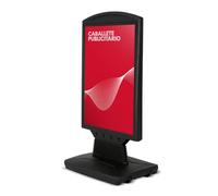 CASHDISPLAY - Caballete Publicitario Exterior Dortmund | Expositor Doble Cara Tamaño A1 con Base Rellenable y Ruedas | Soporte para Carteles Resistente al Viento y Agua | Con Protector UV