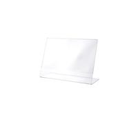 CASHDISPLAY - Expositor A6 Horizontal Pack 10 Unidades | Portagráficas de Sobremesa Acrilico, Doble Cara, Soporte en V | Rápido y Sencillo de Cambiar | Soporte para Restaurantes, Oficinas, Tiendas