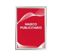 CASHDISPLAY- Marco de Aluminio para Poster A3 32X45 cm | Marcos de Foto Plateado con Click Apertura | Esquinas Mitradas y Cubierta Antirreflejos | Aluminio y Policarbonato Resistente | Fácil Montaje