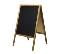 CASHDISPLAY - Pizarra Caballete Doble Cara 51x90cm | Pizarra Negra para Tiza y Rotulador | Soporte Publicitario para Hostelería, Bares, Tiendas | Pizarras Plegables Interior y Exterior