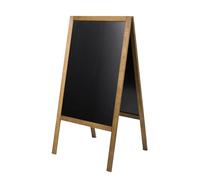 CASHDISPLAY - Pizarra Caballete Doble Cara 61x118cm | Pizarra Negra para Tiza y Rotulador | Soporte Publicitario para Hostelería, Bares, Tiendas | Pizarras Plegables Interior y Exterior