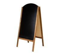 CASHDISPLAY - Pizarra Caballete Doble Cara 61x130,5cm | Pizarra Negra para Tiza y Rotulador | Soporte Publicitario para Hostelería, Bares, Tiendas | Pizarras Plegables Interior y Exterior