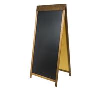 CASHDISPLAY - Pizarra Caballete Doble Cara 72x160cm | Pizarra Negra para Tiza y Rotulador | Soporte Publicitario para Hostelería, Bares, Tiendas | Pizarras Plegables Interior y Exterior