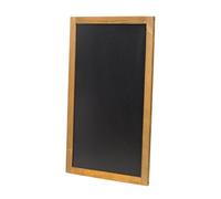 CASHDISPLAY Pizarra de Pared Madera Natural para Tiza y Rotulador | Blackboard Negra Infantil Hostelería Cocina Bar | Pizarra Vintage Grande o Pequeña | Formato Vertical u Horizontal | 470x790mm