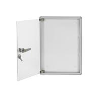 CASHDISPLAY - Tablon de Anuncios con Llave para 1 Hoja DIN A4 | Tablón Anuncios Exterior o Interior | Aluminio y Policarbonato Resistente | Fondo Metálico Apta para Imánes | Fácil Montaje