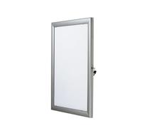 CASHDISPLAY - Vitrina Universal para Gráficas de Formato A4 | Tablón de Anuncios con Cerradura | Panel Expositor de Pósters en Aluminio y Metacrilato | Para Oficinas, Restaurantes, Comunidades