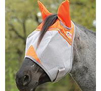 Cashel Crusader - Máscara de Mosca estándar con Orejas Naranjas, Beneficios de Rescate para Animales - Todos los tamaños, HORSELONG