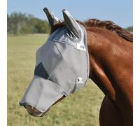 Cashel Cruzado Volar máscara con Orejas y Nariz Larga - Todos los tamaños, Gris