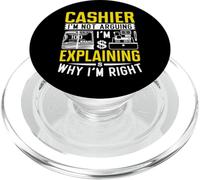 Cashier I'm Not Arguing Im Explaining Why Im Right PopSockets PopGrip para MagSafe