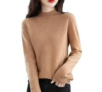 Cashmere Sweaters for Women,100% Cashmere Long Sleeve Crewneck Fall Winter Sweaters Solid Pullover Jumpers Tops (L,04)