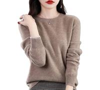 Cashmere Sweaters for Women, 2024 New Cashmere Long Sleeve Soft Pullover Sweater (L,B-Original Camel)