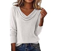Cashmere Sweaters for Women Cowl Neck Cozy Fall Winter Fashion Lightweight Pullover Tops Holiday Lounge Sweater