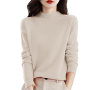 Cashmere Sweaters for Women Cowl Neck Wool Knit Winter Pullover Sweater Fitted Turtleneck Fashion Long Sleeve Tops