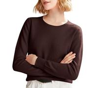 Cashmere Sweaters for Women Long Sleeve Crew Neck Ribbed Knit Tops Lightweight Wool Sweater Soft Cozy Warm Pullover